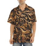 Hawaiian Shirt Bronze Ornate Pattern