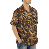 Hawaiian Shirt Bronze Ornate Pattern