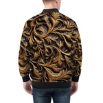 Bomber Jacket Bronze Ornate Pattern