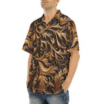 Hawaiian Shirt Bronze Ornate Pattern