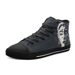 High-Top Canvas Shoes Dual Colors Woman Face Artwork