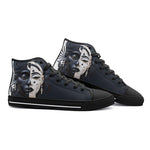 High-Top Canvas Shoes Dual Colors Woman Face Artwork