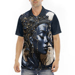 Men's Polo Shirt Art of Woman with Stars