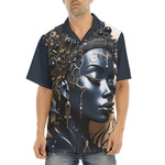 Hawaiian Shirt Art of Woman with Stars