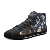 High-Top Canvas Shoes Art of Woman with Stars