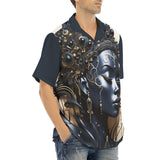 Hawaiian Shirt Art of Woman with Stars