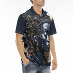 Men's Polo Shirt Art of Woman with Stars