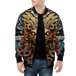 Bomber Jacket Ancient Aztec God Mask