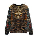 Men's Zip Up Hoodie Ancient Aztec God Mask