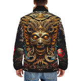 Down-Padded Puffer Jacket Ancient Aztec God Mask