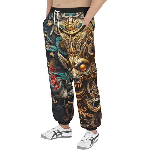 Men's Sweatpants Ancient Aztec God Mask