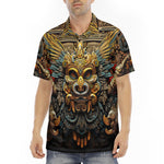 Men's Polo Shirt Art of Mayan Gods