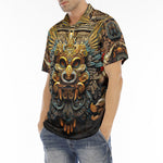 Men's Polo Shirt Art of Mayan Gods