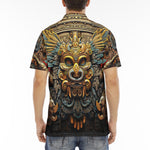 Men's Polo Shirt Art of Mayan Gods