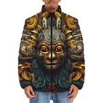 Down-Padded Puffer Jacket Ancient Aztec Mask