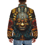 Down-Padded Puffer Jacket Ancient Aztec Mask