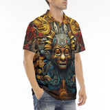 Men's Polo Shirt Ancient Aztec Mask