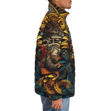 Down-Padded Puffer Jacket Ancient Aztec Mask