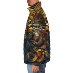 Down-Padded Puffer Jacket Ancient Aztec Mask