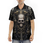 Men's Polo Shirt Gothic Skull Medieval Fantasy