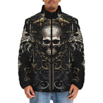 Down-Padded Puffer Jacket Gothic Skull Medieval Fantasy