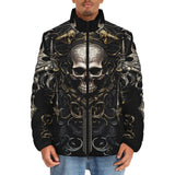 Down-Padded Puffer Jacket Gothic Skull Medieval Fantasy