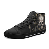 High-Top Canvas Shoes Gothic Skull Medieval Fantasy