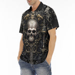 Men's Polo Shirt Gothic Skull Medieval Fantasy