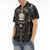 Men's Polo Shirt Gothic Skull Medieval Fantasy