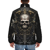 Down-Padded Puffer Jacket Gothic Skull Medieval Fantasy