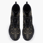 Casual Leather Chunky Boots Gothic Skull Medieval Fantasy