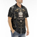 Men's Polo Shirt Gothic Skull Medieval Fantasy