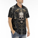 Men's Polo Shirt Gothic Skull Medieval Fantasy