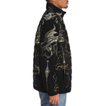 Down-Padded Puffer Jacket Gothic Skull Medieval Fantasy