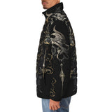 Down-Padded Puffer Jacket Gothic Skull Medieval Fantasy