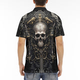 Men's Polo Shirt Gothic Skull Medieval Fantasy