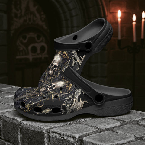 Classic Clogs Gothic Skull Medieval Fantasy