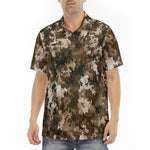 Men's Polo Shirt Brown Camouflage