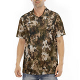 Men's Polo Shirt Brown Camouflage