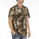 Men's Polo Shirt Brown Camouflage