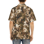 Hawaiian Shirt Brown Camouflage