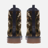 Leather Boots Brown Camouflage