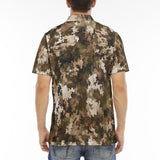 Men's Polo Shirt Brown Camouflage