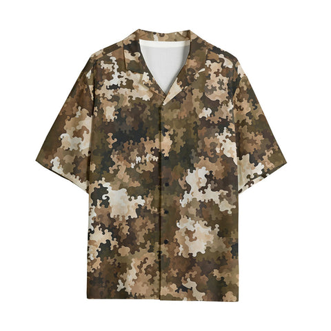 Hawaiian Shirt Brown Camouflage