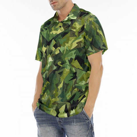 Men's Polo Shirt Green Camouflage