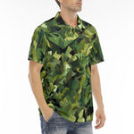 Men's Polo Shirt Green Camouflage