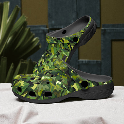 Classic Clogs Green Camouflage