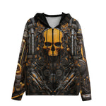 Men's Zip Up Hoodie Industrial Style Robot Skull