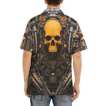 Hawaiian Shirt Industrial Style Robot Skull