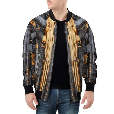 Bomber Jacket Retro-Futuristic Guns and Ammo